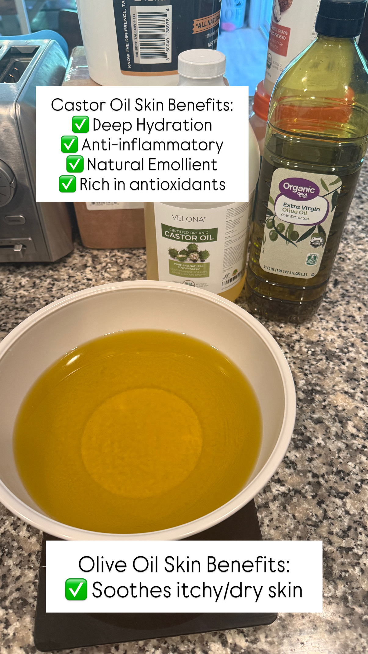 Olive & Castor oil benefits