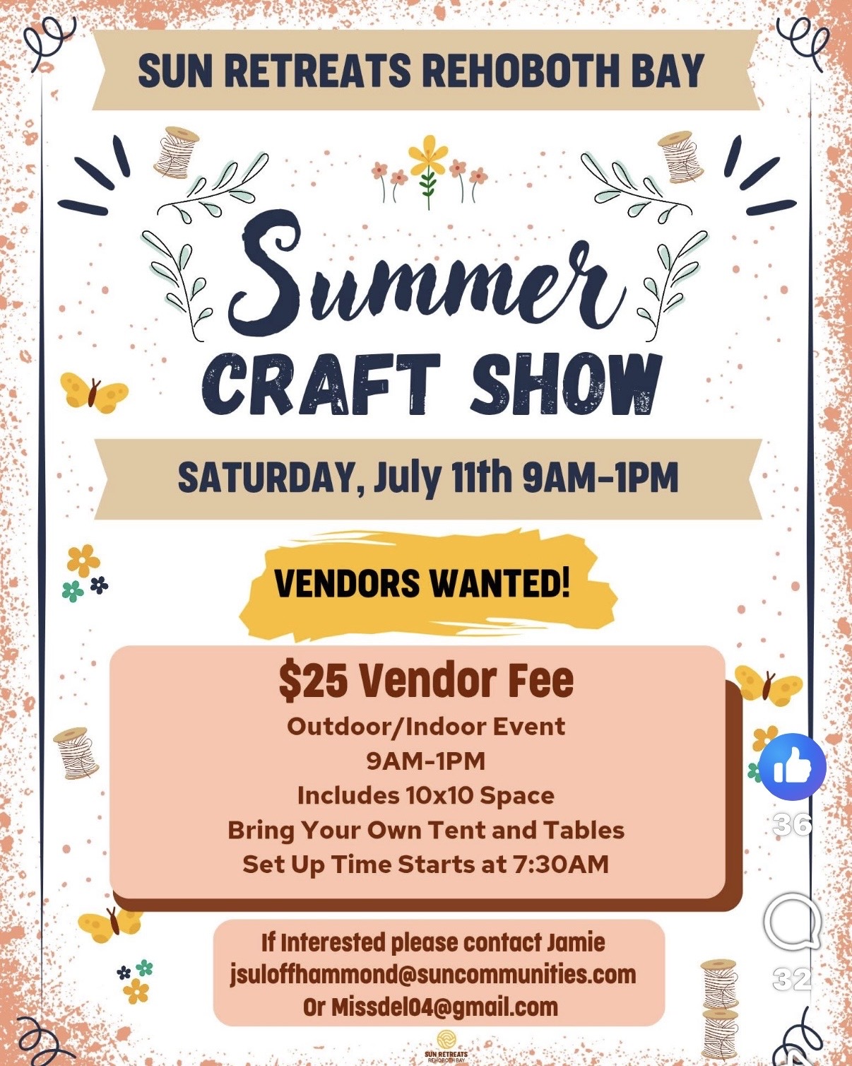 Summer Craft Show flier